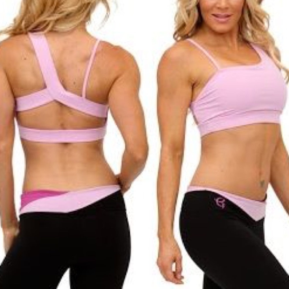 Sport bra blue and yellow